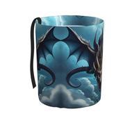 WXXWXD Flying Dragon Printed Hanging car Trash can-Suitable for All Types of Cars, Keep The car Clean.