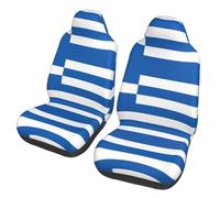 WXXWXD Greek Flag Printed car seat Protectors - 2-Piece Set, Suitable for Trucks, Vans, Cars, etc. Easy to Install
