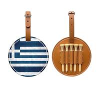 WXXWXD greek flag Printed Golf Tee Storage Bag - Portable Storage, Easily Organize Tees