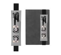 WXXWXD Grey rat Printed elastic pencil holder - Back to school stationery, bookmark gifts for besties, children, and teachers