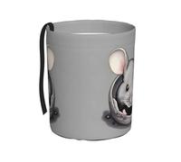 WXXWXD Grey Rat Printed Hanging car Trash can-Suitable for All Types of Cars, Keep The car Clean.
