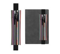 WXXWXD Irregular vertical lines Printed elastic pencil holder - Back to school stationery, bookmark gifts for besties, children, and teachers