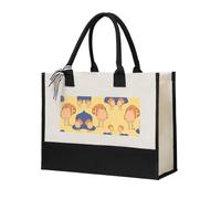 WXXWXD Israeli flag Canvas Gift Shopping Bag Small beach bag suitable for shopping and weddings, Crooked Owl, One Size