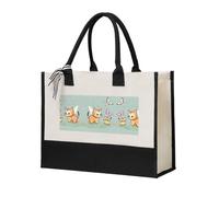 WXXWXD Little Bridge in the East Canvas Gift Shopping Bag Small beach bag suitable for shopping and weddings, Kitten Butterfly, One Size