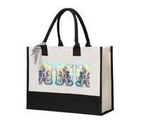 WXXWXD Little Bridge in the East Canvas Gift Shopping Bag Small beach bag suitable for shopping and weddings, Fairytale Castle, One Size