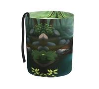 WXXWXD Little Bridge in The East Printed Hanging car Trash can-Suitable for All Types of Cars, Keep The car Clean.