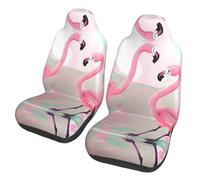 WXXWXD Love Flamingo Printed car seat Protectors - 2-Piece Set, Suitable for Trucks, Vans, Cars, etc. Easy to Install