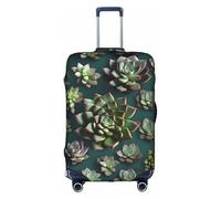 WXXWXD Many succulents Printed luggage cover, double stitching all around, high elastic material, suitable for travel and business trip