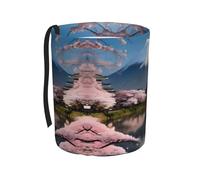WXXWXD Mt. Fuji in Early Spring Printed Hanging car Trash can-Suitable for All Types of Cars, Keep The car Clean.