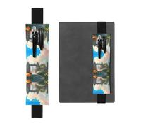 WXXWXD Outside the Castle Gate Printed elastic pencil holder - Back to school stationery, bookmark gifts for besties, children, and teachers