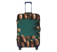 WXXWXD Pine Cone Border Printed luggage cover, double stitching all around, high elastic material, suitable for travel and business trip