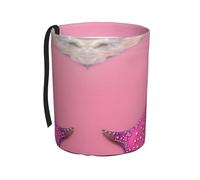 WXXWXD Pink Sand Beach Printed Hanging car Trash can-Suitable for All Types of Cars, Keep The car Clean.