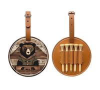 WXXWXD Rustic Lodge Bear Printed Golf Tee Storage Bag - Portable Storage, Easily Organize Tees