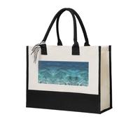 WXXWXD Sahara Desert Canvas Gift Shopping Bag Small beach bag suitable for shopping and weddings, The Deep Ocean, One Size