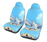 WXXWXD Seagulls in Flight Printed car seat Protectors - 2-Piece Set, Suitable for Trucks, Vans, Cars, etc. Easy to Install