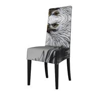 WXXWXD Sketching an Eagle Printed Stretch Square Back Dining Chair seat Cover, Priest Chair, Dining Chair Cover,