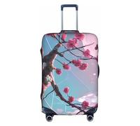 WXXWXD Small pink flowers Printed luggage cover, double stitching all around, high elastic material, suitable for travel and business trip