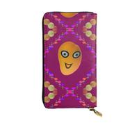 WXXWXD Smiley Mango Printed Long Clutch Wallet: Lightweight, Durable, and Comfortable for Casual Coins and Cards