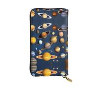 WXXWXD Solar System Planets Printed Long Clutch Wallet: Lightweight, Durable, and Comfortable for Casual Coins and Cards
