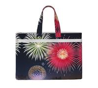 WXXWXD Splendid fireworks Canvas Tote File Bag Work shoulder bag Handbag Suitable for travel and office use