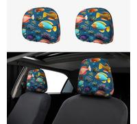 WXXWXD Submarine Reef Fish Car headrest Cover - 2-Pack, Suitable for Cars/SUVs/Trucks/Vans, etc., to Improve The Comfort in The car