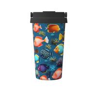 WXXWXD Submarine Reef Fish Large Capacity Portable Coffee Cup - 12 Hours Of Heat Preservation And Cold Preservation, Suitable For Cars, Offices, Etc.