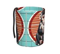 WXXWXD The Silent Monkey Printed Hanging car Trash can-Suitable for All Types of Cars, Keep The car Clean.