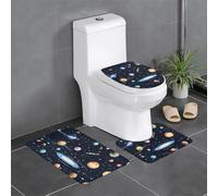 WXXWXD The Solar Family Printed Bathroom Rug Set (3 Pieces) for Bathtub/Kitchen/Doorway, Suitable for Indoor and Outdoor use