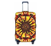 WXXWXD Turning the flame Printed luggage cover, double stitching all around, high elastic material, suitable for travel and business trip