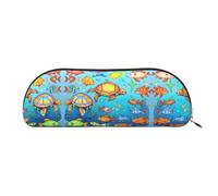 WXXWXD Turtle and Fish Portable pencil case convenient for carrying on the go ideal for office use