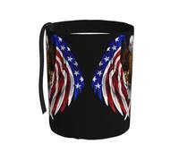 WXXWXD USA Flag Patriotic Eagle Printed Hanging car Trash can-Suitable for All Types of Cars, Keep The car Clean.