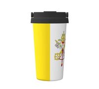 WXXWXD Vatican Flag Large Capacity Portable Coffee Cup - 12 Hours Of Heat Preservation And Cold Preservation, Suitable For Cars, Offices, Etc.