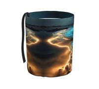 WXXWXD View Under The Moon Printed Hanging car Trash can-Suitable for All Types of Cars, Keep The car Clean.