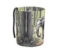 WXXWXD Walking Elephant Printed Hanging car Trash can-Suitable for All Types of Cars, Keep The car Clean.