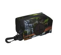 WXXWXD Waterfall View Printed pet travel waste bag storage bag, soft, durable and lightweight, suitable for dog walking, hiking and running.