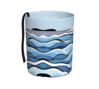 WXXWXD Waves Lapping at The Rocks Printed Hanging car Trash can-Suitable for All Types of Cars, Keep The car Clean.