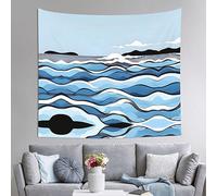 WXXWXD Waves lapping at the rocks Printed wall tapestry 51x60 inches for living room/bedroom/entrance decoration