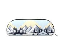 WXXWXD White Snowy Mountains Portable pencil case convenient for carrying on the go ideal for office use