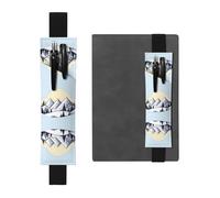 WXXWXD White Snowy Mountains Printed elastic pencil holder - Back to school stationery, bookmark gifts for besties, children, and teachers