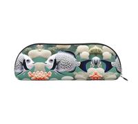 WXXWXD White Tropical Fish Portable pencil case convenient for carrying on the go ideal for office use