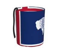 WXXWXD Wyoming State Flag Printed Hanging car Trash can-Suitable for All Types of Cars, Keep The car Clean.