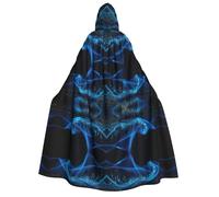 WXYBMDP Abstract Geometric Print All Saints' Day Cloak Witch sorcerer Hooded Cloak Adult Vampires Party Cape Cloak