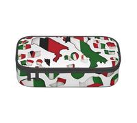 WXYBMDP Abstract Nice Italian Flag Patterns Map01 Print Large Capacity Pencil Case Portable Pencil Pouch Bag travel bag Storage bag