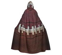 WXYBMDP American Football Laces Print Halloween Hooded Cloak Wizard Cape Hooded Robe Cloak Party Cosplay Costume Cloak