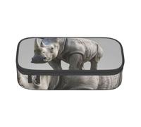 WXYBMDP animal rhino Print Large Capacity Pencil Case Portable Pencil Pouch Bag travel bag Storage bag