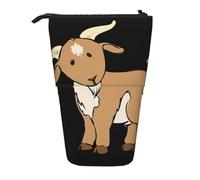 WXYBMDP Brown goat Print Telescopic Pencil Bag,Stationery Case,pencil case,Great for Christmas Holiday
