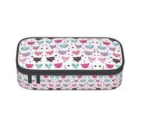 WXYBMDP carttoon cat Print Large Capacity Pencil Case Portable Pencil Pouch Bag travel bag Storage bag
