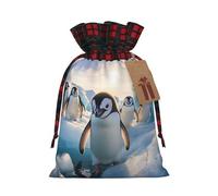 WXYBMDP Cute Penguin Print Christmas Gifts Bag,Drawstring Bags,Reusable Candy Bags,for Wedding Party Christma