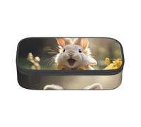 WXYBMDP Easter Bunny Print Large Capacity Pencil Case Portable Pencil Pouch Bag travel bag Storage bag