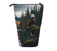 WXYBMDP Flying Eagle Print Telescopic Pencil Bag,Stationery Case,pencil case,Great for Christmas Holiday